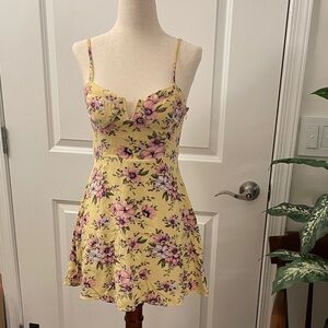 Forever 21 Yellow Floral Mini Dress